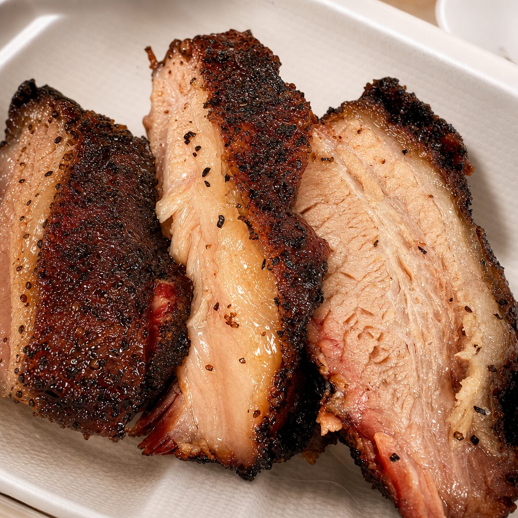 BBQ Pork Belly Sandwich.